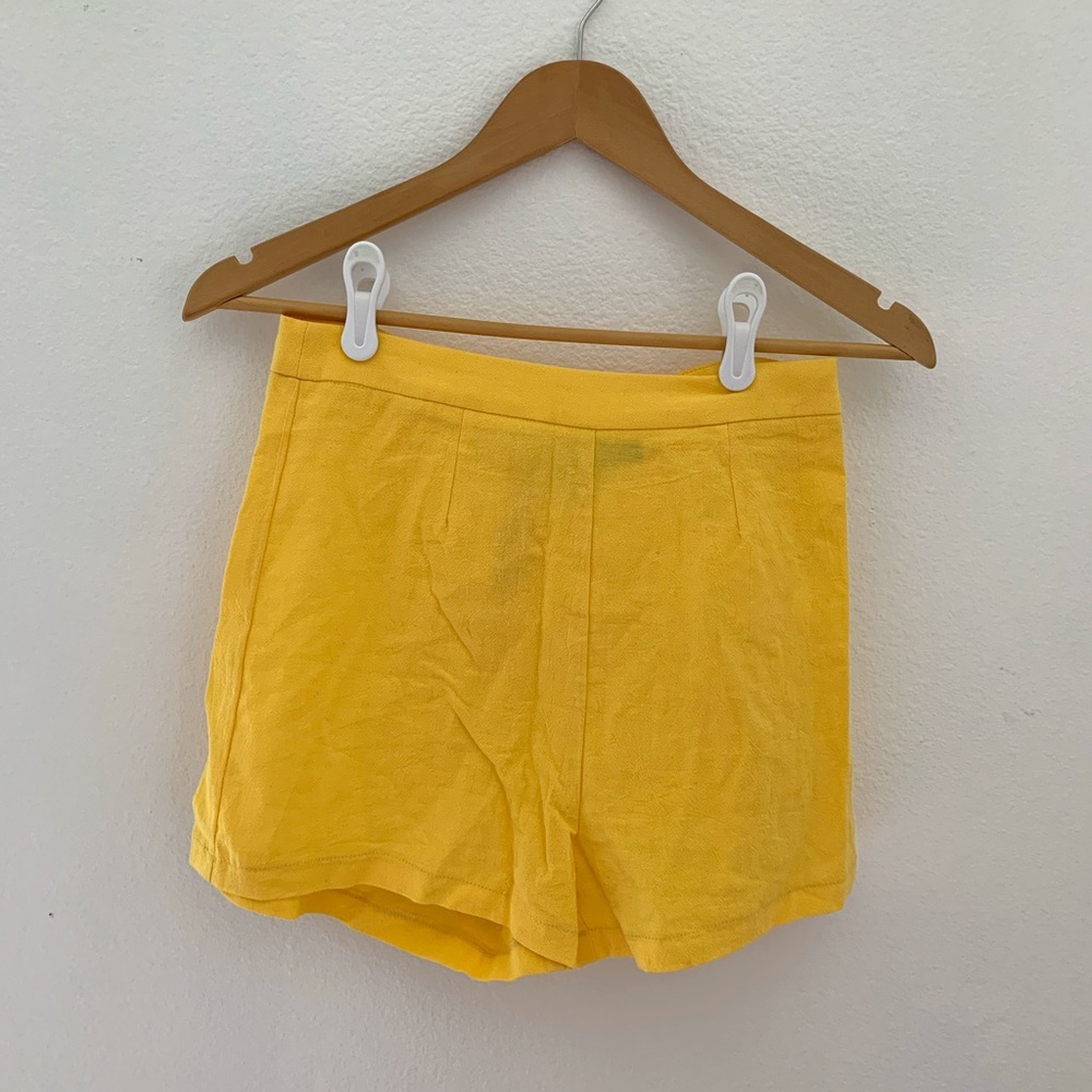 Yellow Shorts - Zaful, size 4 (small)